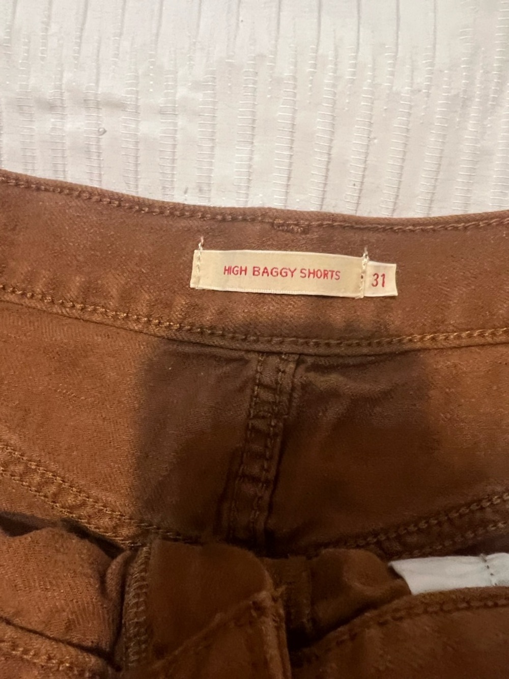 HIGH RISE BAGGY LINEN BLEND LIGHTWEIGHT WOMEN'S SHORTS - Picture 3 of 5
